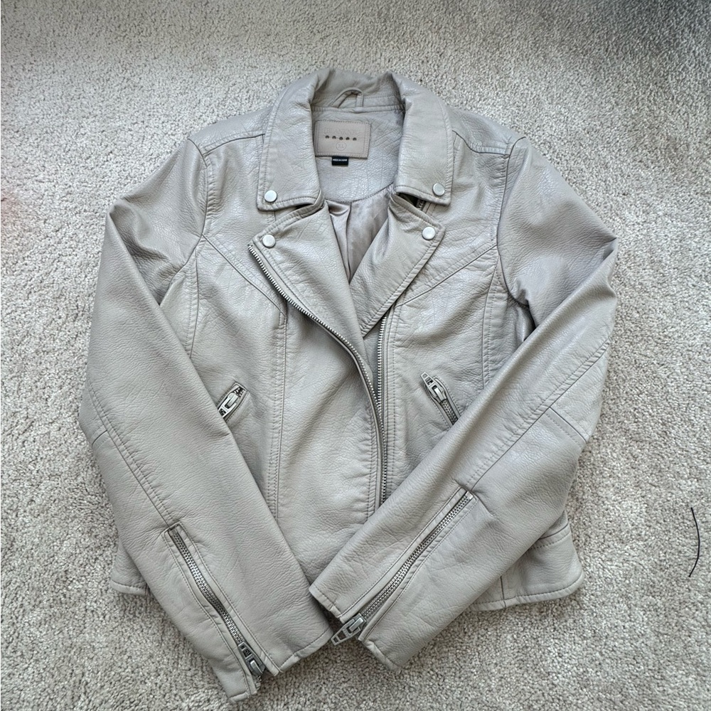Blank NYC Faux Leather Moto Jacket - size XL